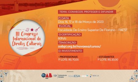 Últimos dias para inscrição no III Congresso Internacional de Direitos Culturais