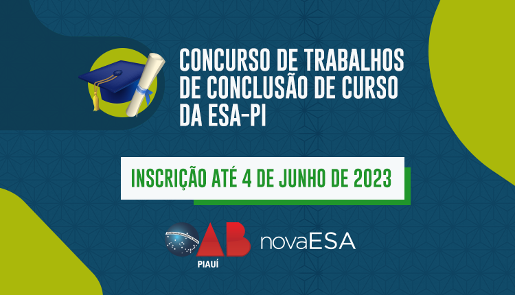 ESA realiza concurso de monografia; saiba mais e participe!