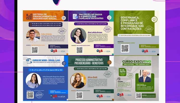 Escola Superior de Advocacia do Piauí oferta cursos de férias para Advocacia; Confira lista completa